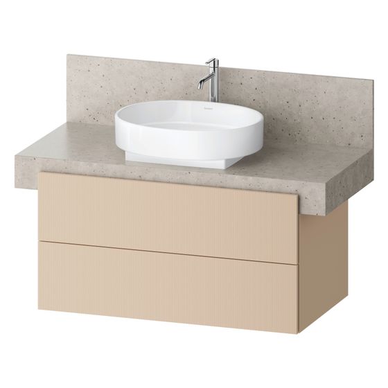 Duravit Balcoon Konsolen-Waschtischunterbau wandh 570x1000x522mm Sandbeige Strukturiert Matt/Matt, ohne KSP Dekor 2 SK