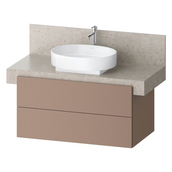 Duravit Balcoon Konsolen-Waschtischunterbau wandh. 570x1000x522mm Umbra Strukturiert Matt/Umbra Matt, ohne KSP, Dekor, 2 SK