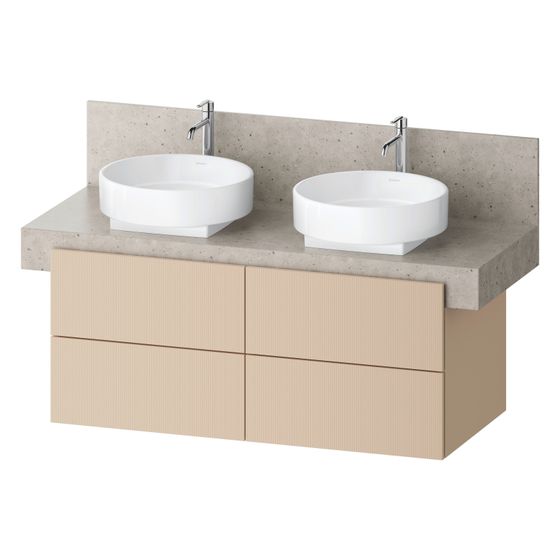 Duravit Balcoon Konsolen-Waschtischunterbau wandh 570x1200x522mm Sandbeige Strukturiert Matt/Matt, ohne KSP Dekor 4 SK