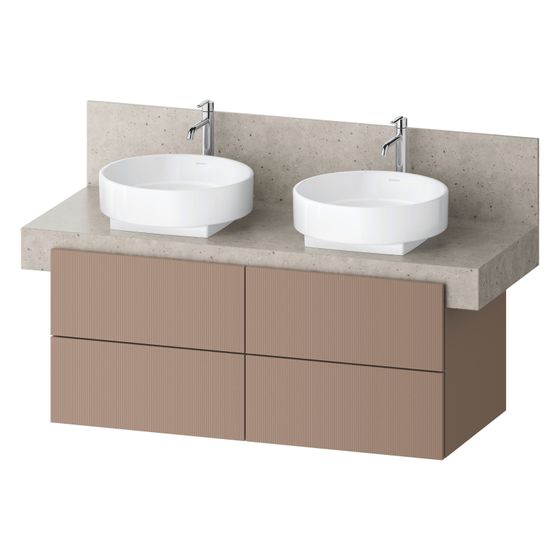 Duravit Balcoon Konsolen-Waschtischunterbau wandh. 570x1200x522mm Umbra Strukturiert Matt/Umbra Matt, ohne KSP, Dekor, 4 SK