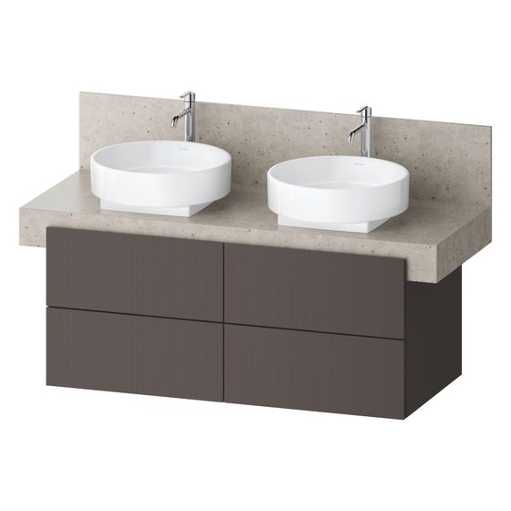 Duravit Balcoon Konsolen-Waschtischunterbau wandh. 570x1200x522mm Schieferbraun Strukturiert Matt/Matt ohne KSP, Dekor 4 SK
