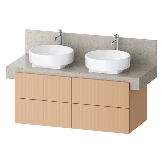 Duravit Balcoon Konsolen-Waschtischunterbau wandh 570x1200x522mm Terraccino Strukturiert Matt/Matt, ohne KSP, Dekor 4 SK