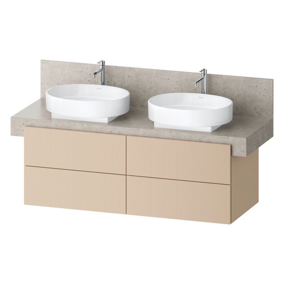 Duravit Balcoon Konsolen-Waschtischunterbau wandh 570x1400x522mm Sandbeige Strukturiert Matt/Matt, ohne KSP Dekor 4 SK