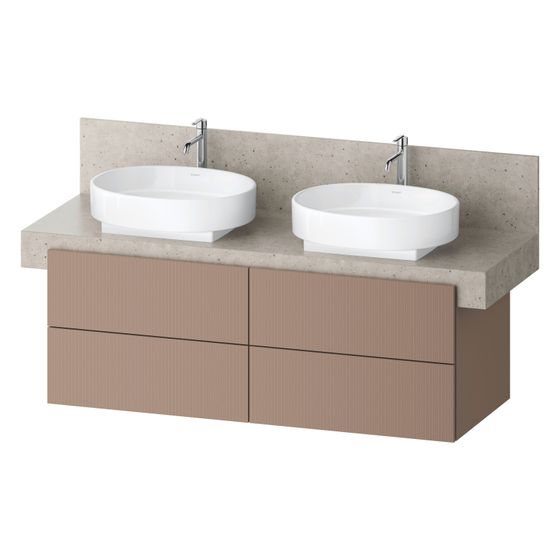 Duravit Balcoon Konsolen-Waschtischunterbau wandh. 570x1400x522mm Umbra Strukturiert Matt/Umbra Matt, ohne KSP, Dekor, 4 SK