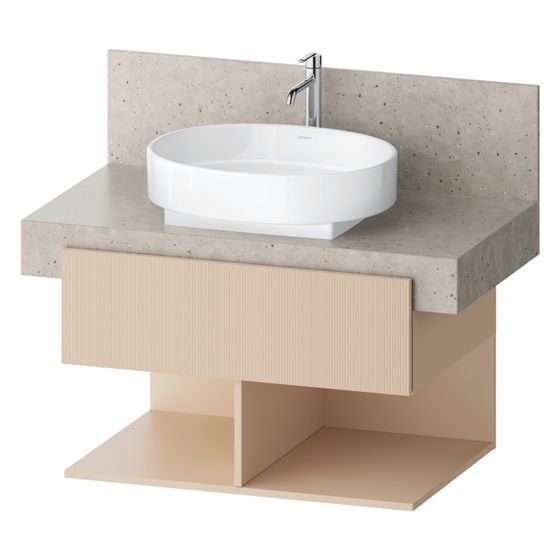 Duravit Balcoon Konsolen-Waschtischunterbau wandhäng. 570x800x522mm Sandbeige Strukturiert Matt/Matt, ohne KSP Dekor 1 SK, 2 oF