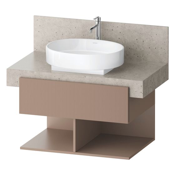 Duravit Balcoon Konsolen-Waschtischunterbau wandh. 570x800x522mm Umbra Strukturiert Matt/Umbra Matt ohne KSP, Dekor 1 SK, 2 oF