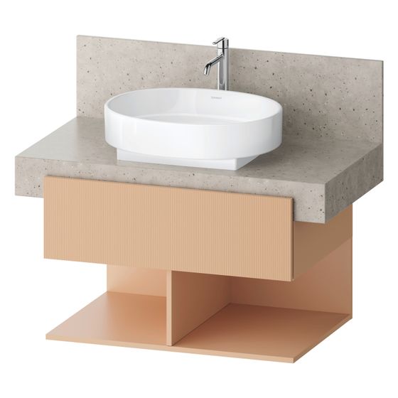 Duravit Balcoon Konsolen-Waschtischunterbau wandh.570x800x522mm Terraccino Strukturiert Matt/Matt ohne KSP Dekor 1 SK, 2 oF