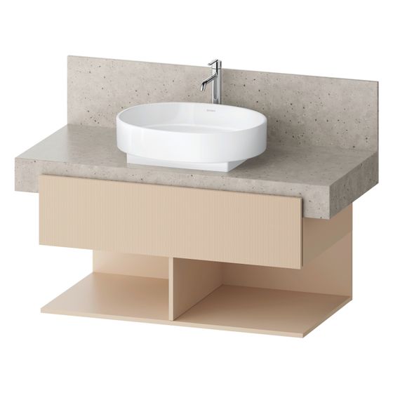 Duravit Balcoon Konsolen-Waschtischunterbau wandh. 570x1000x522mm Sandbeige Strukturiert Matt/Matt ohne KSP Dekor 1 SK, 2 oF