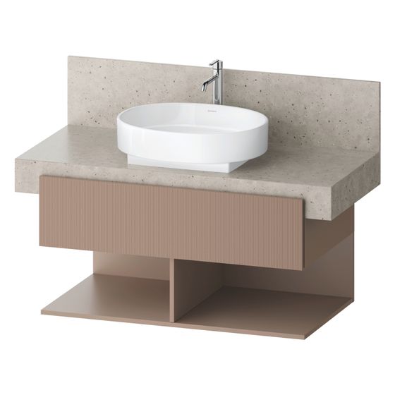 Duravit Balcoon Konsolen-Waschtischunterbau wandh. 570x1000x522mm Umbra Strukturiert Matt/Umbra Matt ohne KSP, Dekor 1 SK, 2 oF