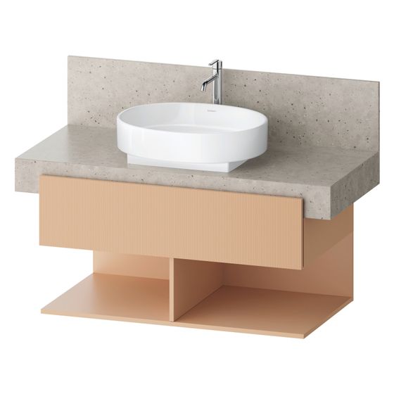Duravit Balcoon Konsolen-Waschtischunterbau wandh.570x1000x522mm Terraccino Strukturiert Matt/Matt ohne KSP Dekor 1 SK, 2 oF