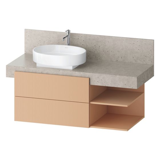 Duravit Balcoon Konsolen-Waschtischunterbau wandh. 570x1200x522mm Terraccino Strukturiert Matt/Matt ohne KSP, 2 R SK/oF