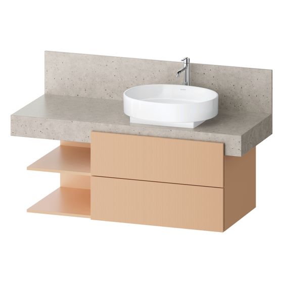 Duravit Balcoon Konsolen-Waschtischunterbau wandh. 570x1200x522mm Terraccino Strukturiert Matt/Matt ohne KSP, 2 L SK/oF