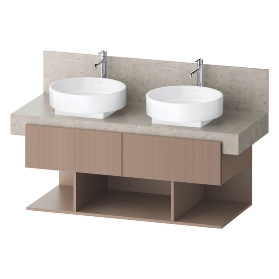 Duravit Balcoon Konsolen-Waschtischunterbau wandh. 570x1200x522mm Umbra Strukturiert Matt/Umbra Matt ohne KSP, 2 Schubkästen