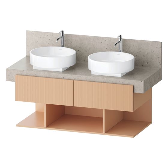 Duravit Balcoon Konsolen-Waschtischunterbau wandh. 570x1200x522mm Terraccino Strukturiert Matt/Terraccino Matt ohne KSP, 2 SK