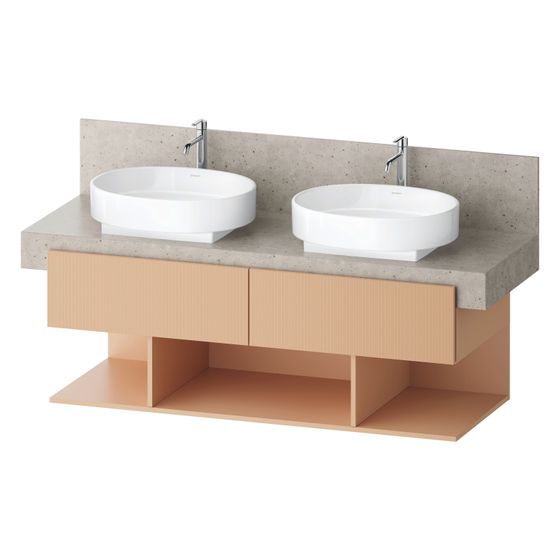 Duravit Balcoon Konsolen-Waschtischunterbau wandh. 570x1400x522mm Terraccino Strukturiert Matt/Terraccino Matt ohne KSP, 2 SK