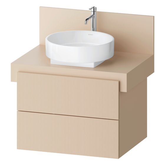 Duravit Balcoon Konsolen-Waschtischunterbau wandh 570x700x534mm Sandbeige Strukturiert Matt/Matt, ohne KSP, Dekor, 2 SK