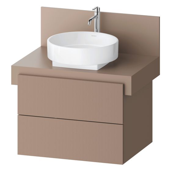 Duravit Balcoon Konsolen-Waschtischunterbau wandh. 570x700x534mm Umbra Strukturiert Matt/Umbra Matt, ohne KSP, Dekor, 2 SK