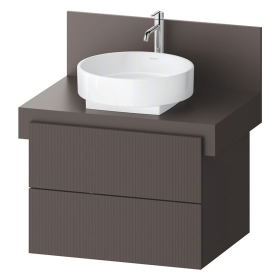 Duravit Balcoon Konsolen-Waschtischunterbau wandh. 570x700x534mm Schieferbraun Strukturiert Matt/Matt ohne KSP, Dekor 2 SK