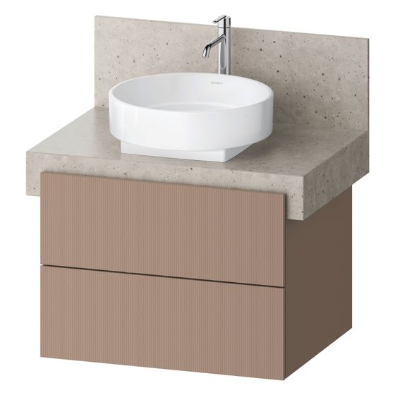 Duravit Balcoon Konsolen-Waschtischunterbau wandh. 570x700x522mm Umbra Strukturiert Matt/Umbra Matt, ohne KSP, Dekor, 2 SK