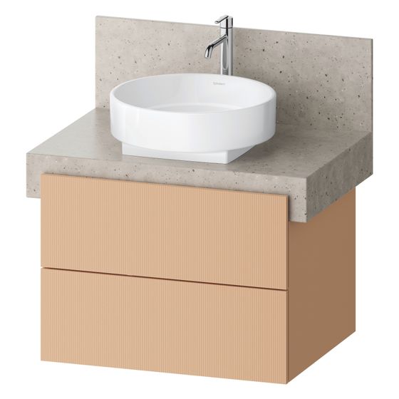 Duravit Balcoon Konsolen-Waschtischunterbau wandh 570x700x522mm Terraccino Strukturiert Matt/Matt, ohne KSP, Dekor 2 SK