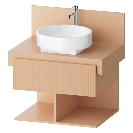 Duravit Balcoon Konsolen-Waschtischunterbau wandh.570x700x534mm Terraccino Strukturiert Matt/Matt ohne KSP Dekor 1 SK, 2 oF