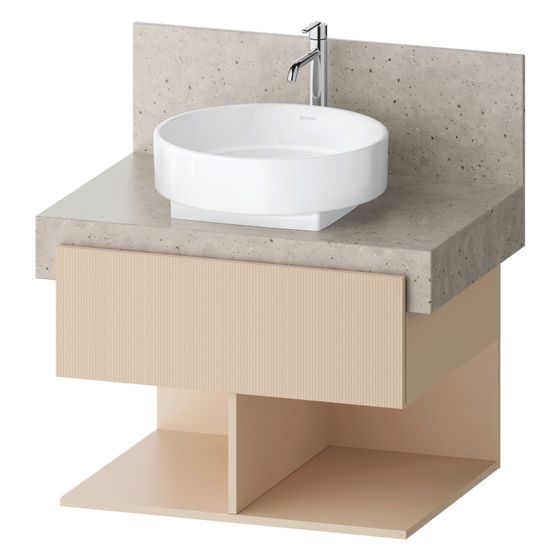 Duravit Balcoon Konsolen-Waschtischunterbau wandhäng. 570x700x522mm Sandbeige Strukturiert Matt/Matt, ohne KSP Dekor 1 SK, 2 oF