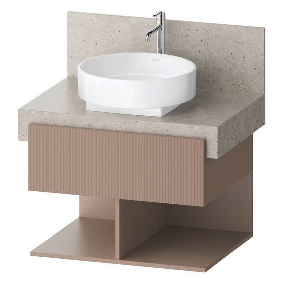 Duravit Balcoon Konsolen-Waschtischunterbau wandh. 570x700x522mm Umbra Strukturiert Matt/Umbra Matt ohne KSP, Dekor 1 SK, 2 oF