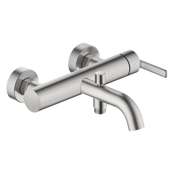 Duravit Balcoon Einhebel-Wannenmischer Aufputz, Edelstahl gebürstet, S-Anschlüsse, 1/2