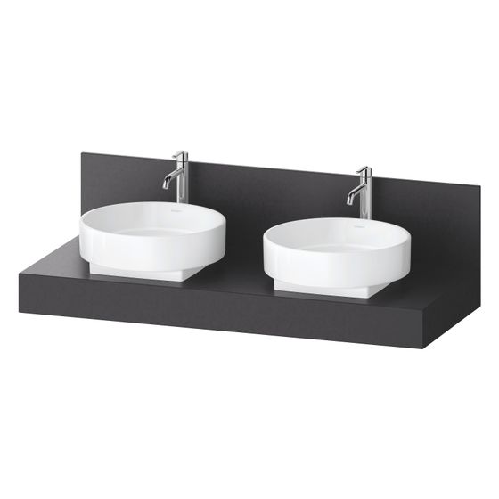 Duravit Balcoon Konsole 550x1300x370mm Lava Struktur Matt ohne Konsolenträger 2 Ausschnitte/Waschplätze B