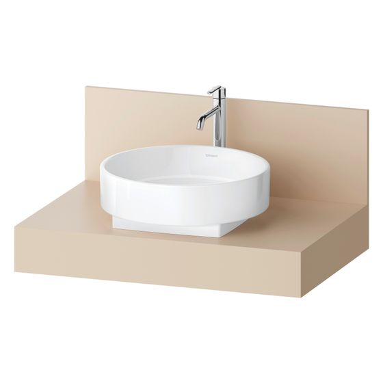 Duravit Balcoon Konsole 550x800x370mm Sandbeige Matt ohne Konsolenträger 1 Ausschnitt/Waschplatz mittig