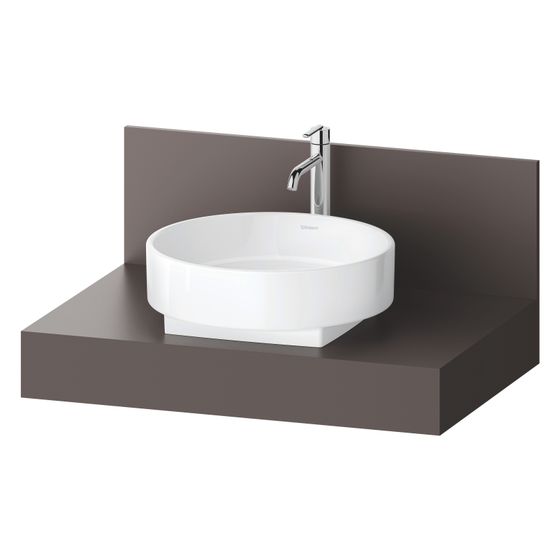 Duravit Balcoon Konsole 550x800x370mm Schieferbraun Matt ohne Konsolenträger 1 Ausschnitt/Waschplatz mittig