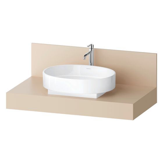 Duravit Balcoon Konsole 550x1000x370mm Sandbeige Matt ohne Konsolenträger 1 Ausschnitt/Waschplatz mittig