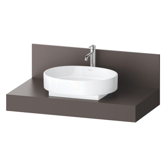 Duravit Balcoon Konsole 550x1000x370mm Schieferbraun Matt ohne Konsolenträger 1 Ausschnitt/Waschplatz mittig