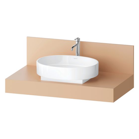 Duravit Balcoon Konsole 550x1000x370mm Terraccino Matt ohne Konsolenträger 1 Ausschnitt/Waschplatz mittig