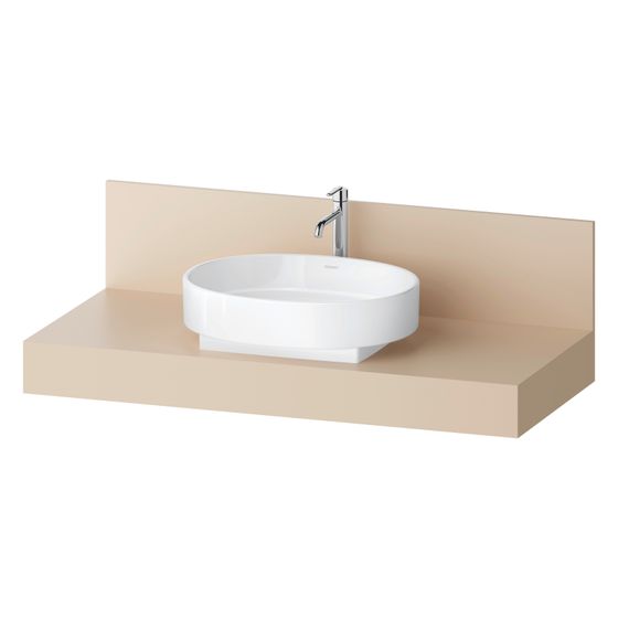 Duravit Balcoon Konsole 550x1200x370mm Sandbeige Matt ohne Konsolenträger 1 Ausschnitt/Waschplatz mittig