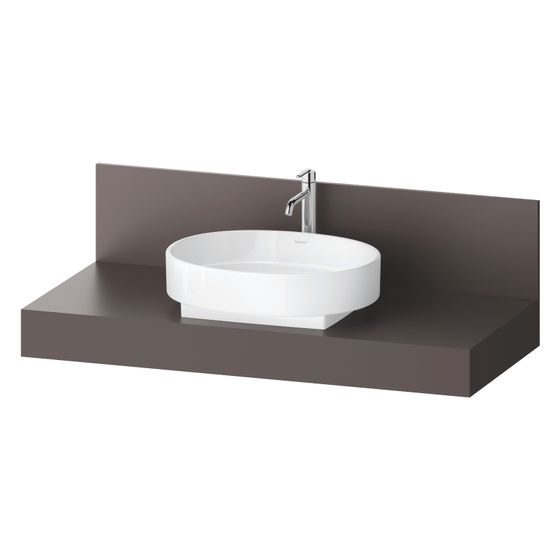 Duravit Balcoon Konsole 550x1200x370mm Schieferbraun Matt ohne Konsolenträger 1 Ausschnitt/Waschplatz mittig