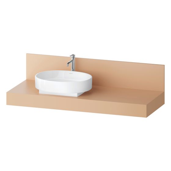 Duravit Balcoon Konsole 550x1400x370mm Terraccino Matt ohne Konsolenträger 1 Ausschnitt/Waschplatz L