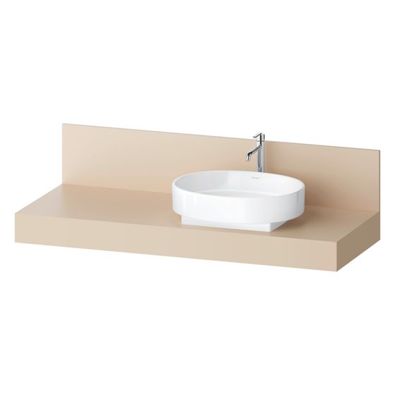 Duravit Balcoon Konsole 550x1400x370mm Sandbeige Matt ohne Konsolenträger 1 Ausschnitt/Waschplatz R