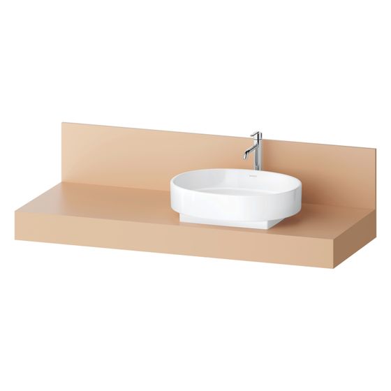 Duravit Balcoon Konsole 550x1400x370mm Terraccino Matt ohne Konsolenträger 1 Ausschnitt/Waschplatz R