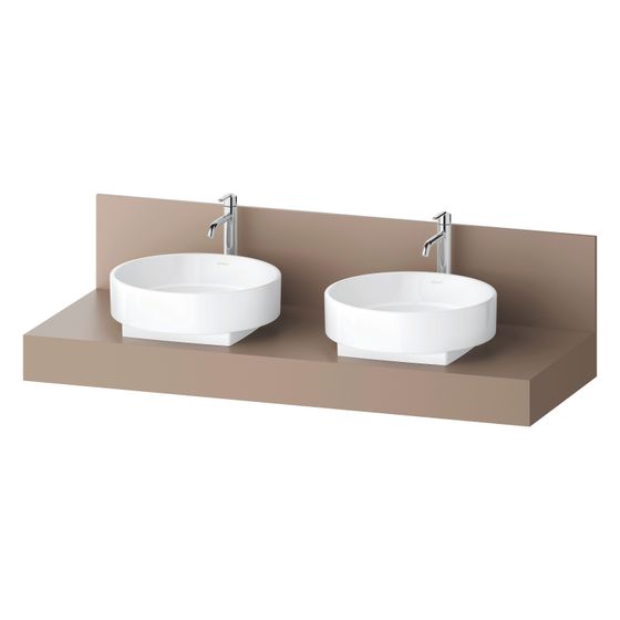 Duravit Balcoon Konsole 550x1400x370mm Umbra Matt ohne Konsolenträger 2 Ausschnitte/Waschplätze B