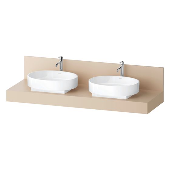 Duravit Balcoon Konsole 550x1600x370mm Sandbeige Matt ohne Konsolenträger 2 Ausschnitte/Waschplätze B
