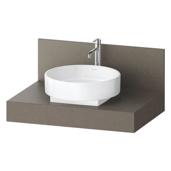 Duravit Balcoon Konsole 550x800x370mm Basalt Struktur Matt ohne Konsolenträger 1 Ausschnitt/Waschplatz mittig
