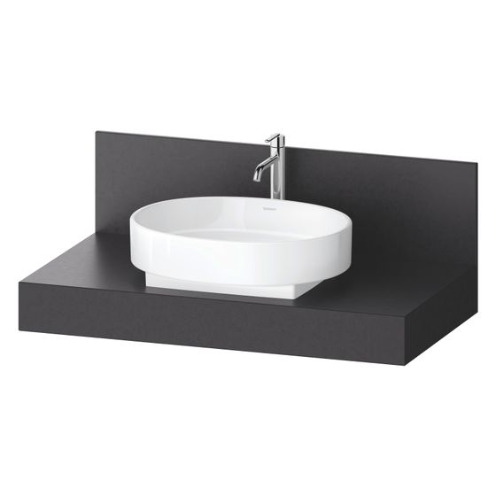 Duravit Balcoon Konsole 550x1000x370mm Lava Struktur Matt ohne Konsolenträger 1 Ausschnitt/Waschplatz mittig