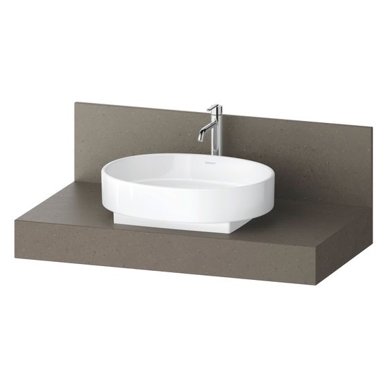 Duravit Balcoon Konsole 550x1000x370mm Basalt Struktur Matt ohne Konsolenträger 1 Ausschnitt/Waschplatz mittig