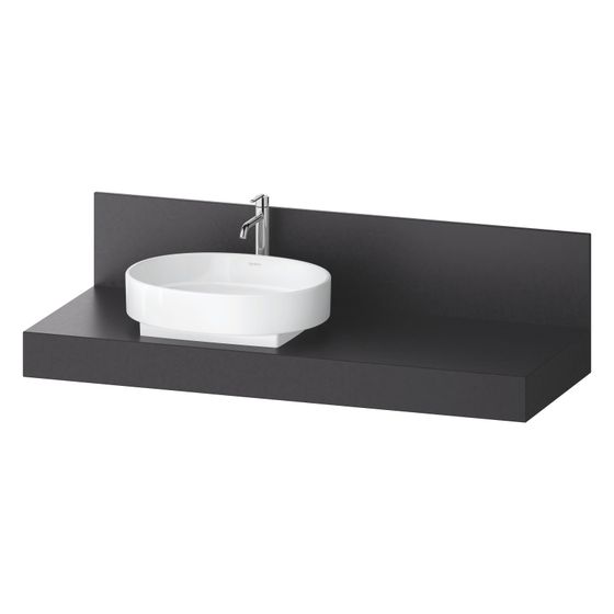 Duravit Balcoon Konsole 550x1400x370mm Lava Struktur Matt ohne Konsolenträger 1 Ausschnitt/Waschplatz L