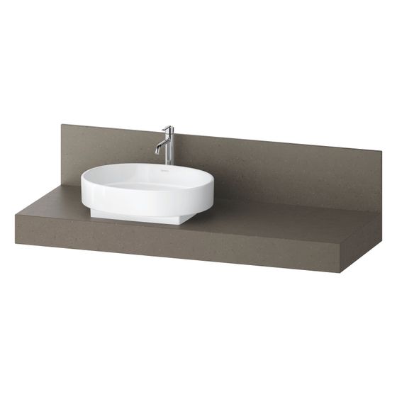 Duravit Balcoon Konsole 550x1400x370mm Basalt Struktur Matt ohne Konsolenträger 1 Ausschnitt/Waschplatz L