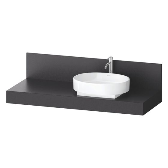 Duravit Balcoon Konsole 550x1400x370mm Lava Struktur Matt ohne Konsolenträger 1 Ausschnitt/Waschplatz R
