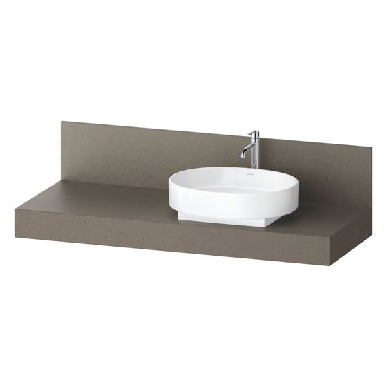 Duravit Balcoon Konsole 550x1400x370mm Basalt Struktur Matt ohne Konsolenträger 1 Ausschnitt/Waschplatz R