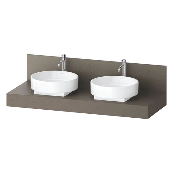 Duravit Balcoon Konsole 550x1400x370mm Basalt Struktur Matt ohne Konsolenträger 2 Ausschnitte/Waschplätze B