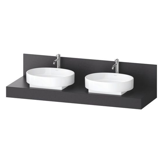 Duravit Balcoon Konsole 550x1600x370mm Lava Struktur Matt ohne Konsolenträger 2 Ausschnitte/Waschplätze B